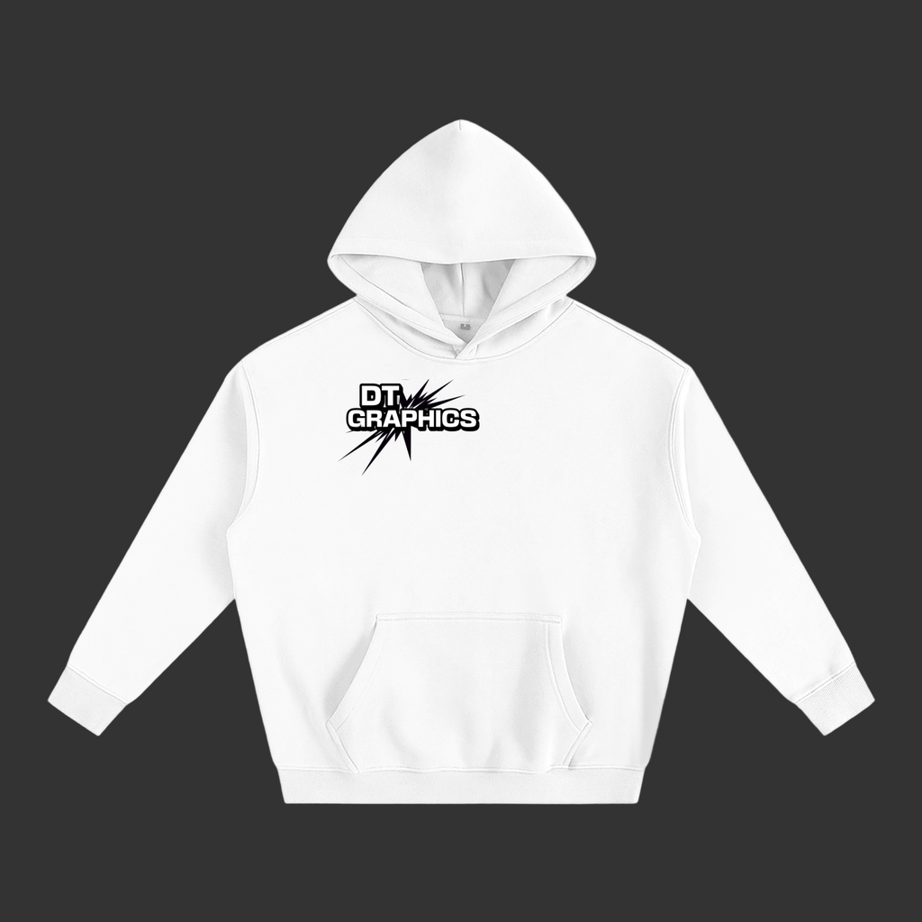 DT Graphics Spikey Oversize Fleeced Hoodie