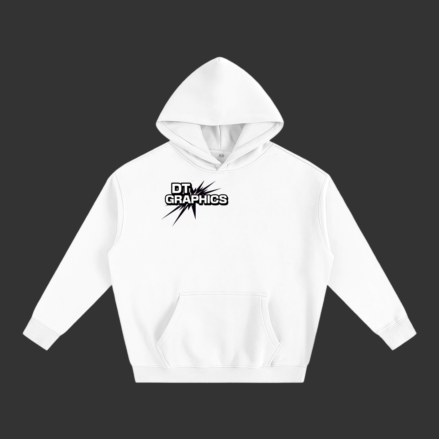 DT Graphics Spikey Oversize Fleeced Hoodie