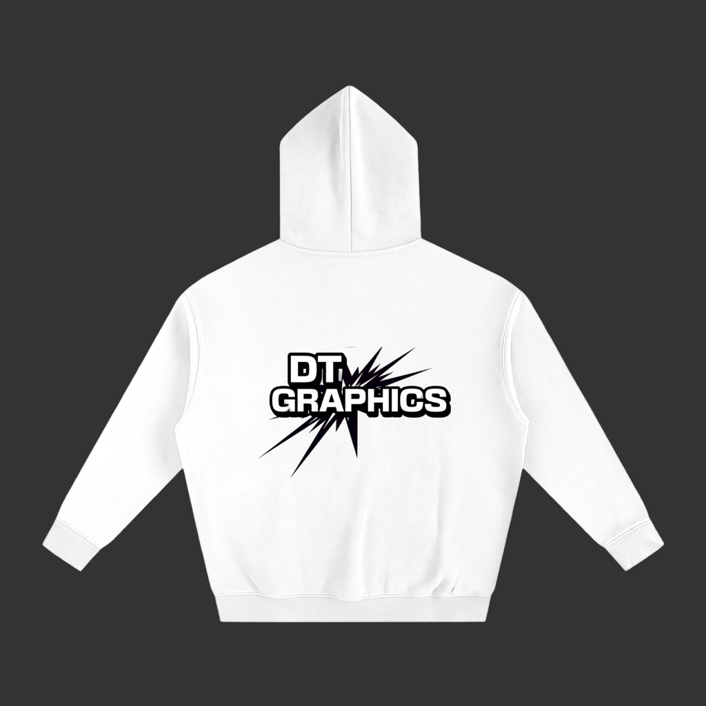 DT Graphics Spikey Oversize Fleeced Hoodie